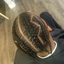 Men’s Natural cornrows (4-8 braids)