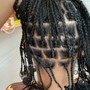 Braids with hair added