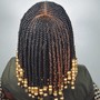 Natural hair cornrows