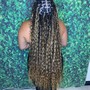 Knotless/box Braids touch up waist length