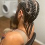 Large Cornrows, Single Braids, Single Twist, Flat twist