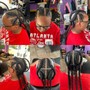 Silk Ponytail with Human Hair(Updo) with Cornrows- PLEASE BRING HUMAN HAIR