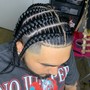 2-4 Braids Cornrows HALF HEAD