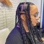 Boho knotless braids (medium) and synthetic hair)