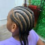 Small Cornrows ( with natural hair)