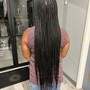 Small knotless mid back length