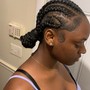 Natural hair Feed-In Braids