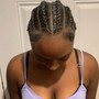 Natural hair Feed-In Braids