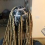 Fulani knotlesss Box Braids thigh length