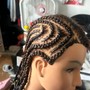 Medium knotless Braids