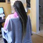 Medium knotless Box Braids