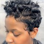 Fresh Pixie cut with color (natural hair)