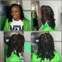 Midback Extra Small Knotless Braids