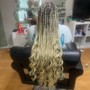 Medium knotless Braids