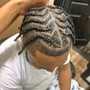 4-6 Cornrows Feed In Braids / Halo