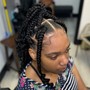 Med Feed Ponytail Braids