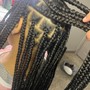 Small Bohemian Knotless Braids