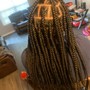 Medium Box Braids midback