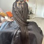 Braids in front + Crotchet in back