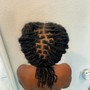 Two strand twist on natural hair