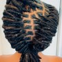 Two strand twist on natural hair