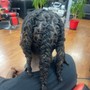 Waist length braids or twists