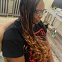 Knotless French Curl Braids