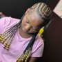 2 stitch braids/ sew back