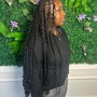 Med knotless braids