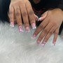 Acrylic Pink & White Full Set (short)