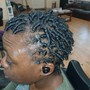 Start Dreadlocks  by  3 prong rotation