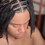 Loc retwist (60 or less locs)