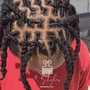 Palm Roll Loc Retwist [entire head] Small, Medium, Large Size (not microlocs)