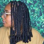 Small goddess knotless bob box braids