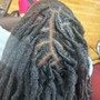 small natural loc retwist (80-100 locs) or more