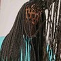 Medium Senegalese twists(mid-back length)