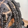 4-6 Cornrows Feed In Braids / Halo