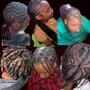 Cornrows with weave