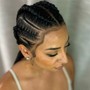 Stitch Braids w/ added hair