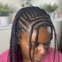 Color Knotless Braids (med)