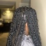 Natural medium box braids