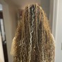 Feed-in braids with knotless