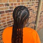 Fulani/Tribal Braids mid-back with knotless in the back