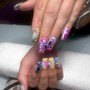 Acrylic Full Set Nails - Medium/Long length