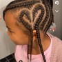 Little boys plait braids