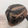 Sleek ponytail braided or wrapped