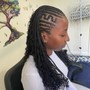 Small fulani braids with boho