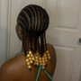 Small-medium knotless braids