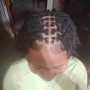 Cornrows/ straight back/patterned