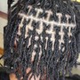 Locs comb out and detox /med-large locs